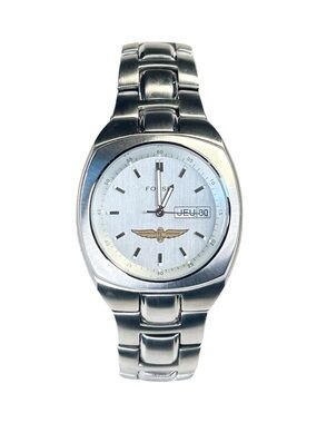 Fossil PR-5234 Vintage Stainless Steel Indy 500 Promotional Watch NWOT
